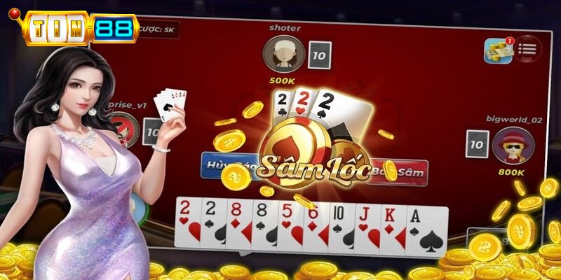 Trò chơi Sâm Lốc sử dụng bộ bài tây 52 lá