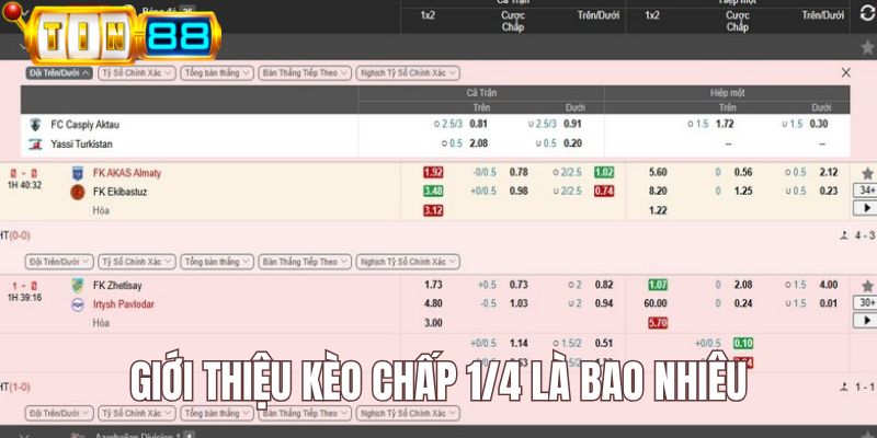 Kèo chấp 1/4 còn có tên gọi khác là kèo chấp 0.25